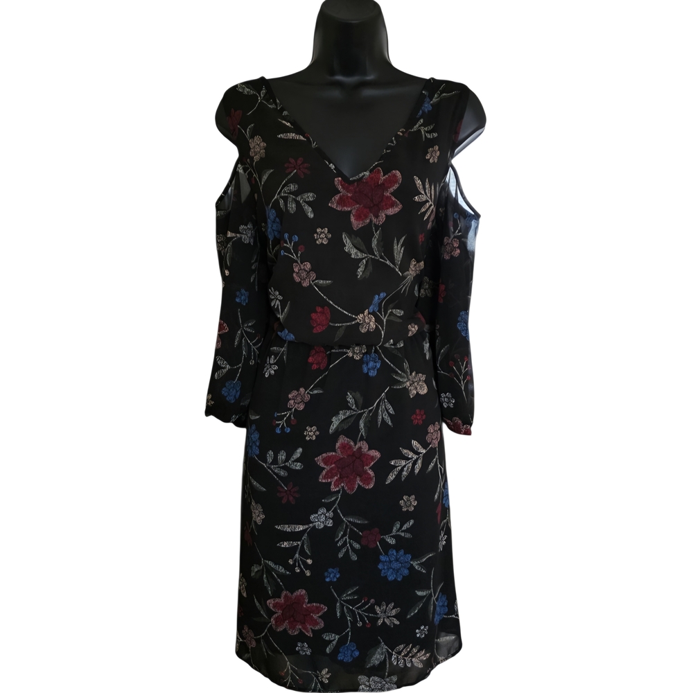 ☆Signature Collection Cold Shoulder Floral Long Sleeve Dress☆